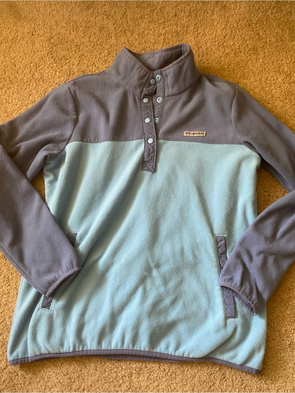Columbia Women's Foster Creek Blue Half Snap Button Pullover Fleece XL